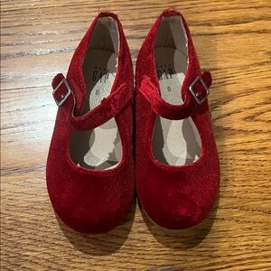 GAP Red Velvet Mary Jane with Buckle Strap